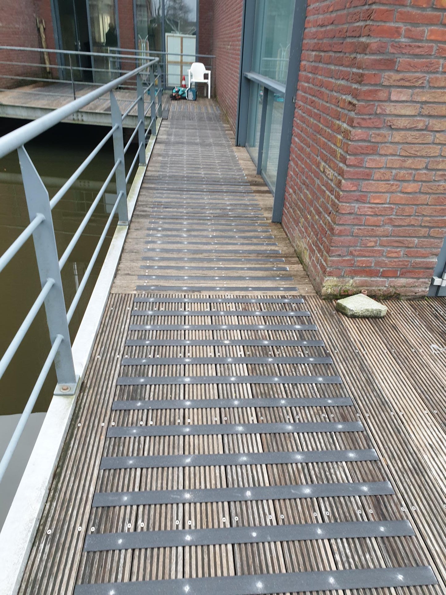 Vlonder antislip strook